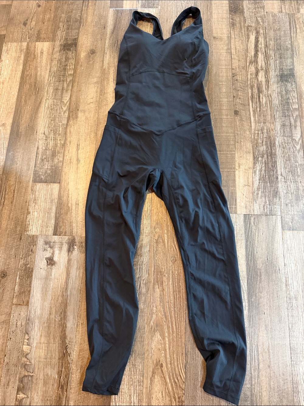HALARA Black Fitted Athletic easy peasy Jumpsuit Sz small